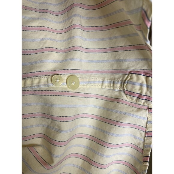 Abercrombie & Fitch Button Up Shirt Men S Pink Stripe Muscle Fit Long Sleeve Vtg - Picture 11 of 11